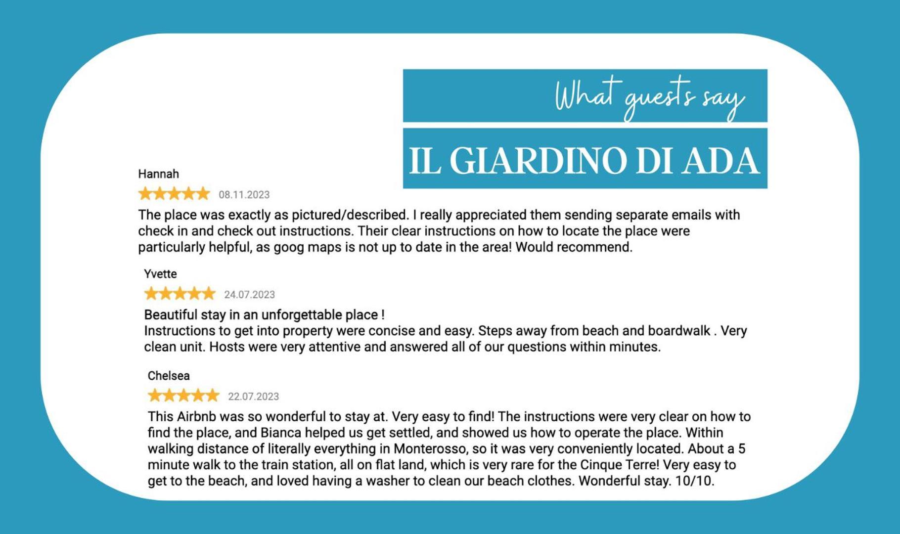 Il Giardino Di Ada Ground Floor Studio With Ac And Patio Monterosso al Mare Bagian luar foto